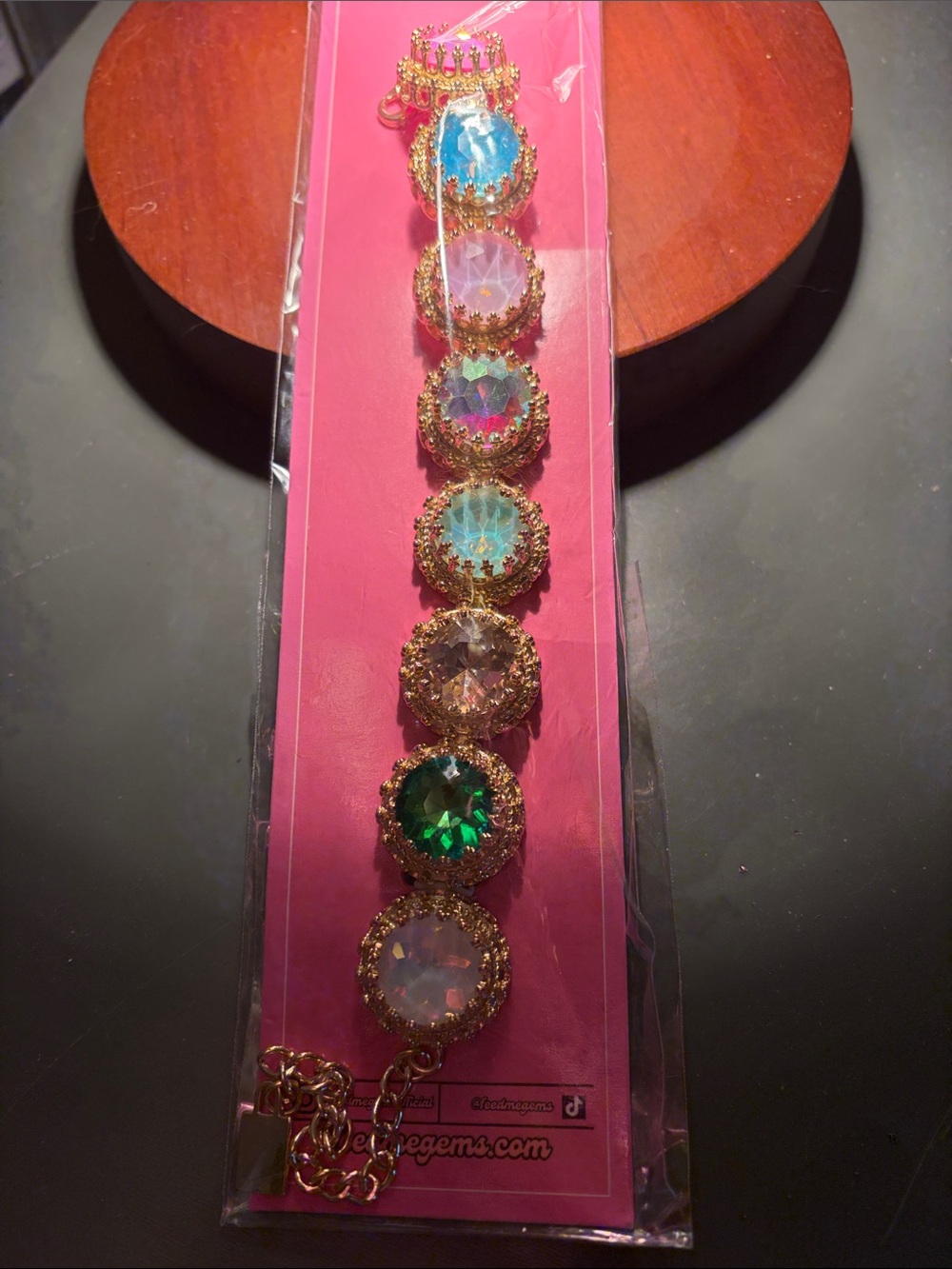 NEW Feed Me Gems Rainbow Opal Pastel Queen Bracelet - Picture 5 of 16